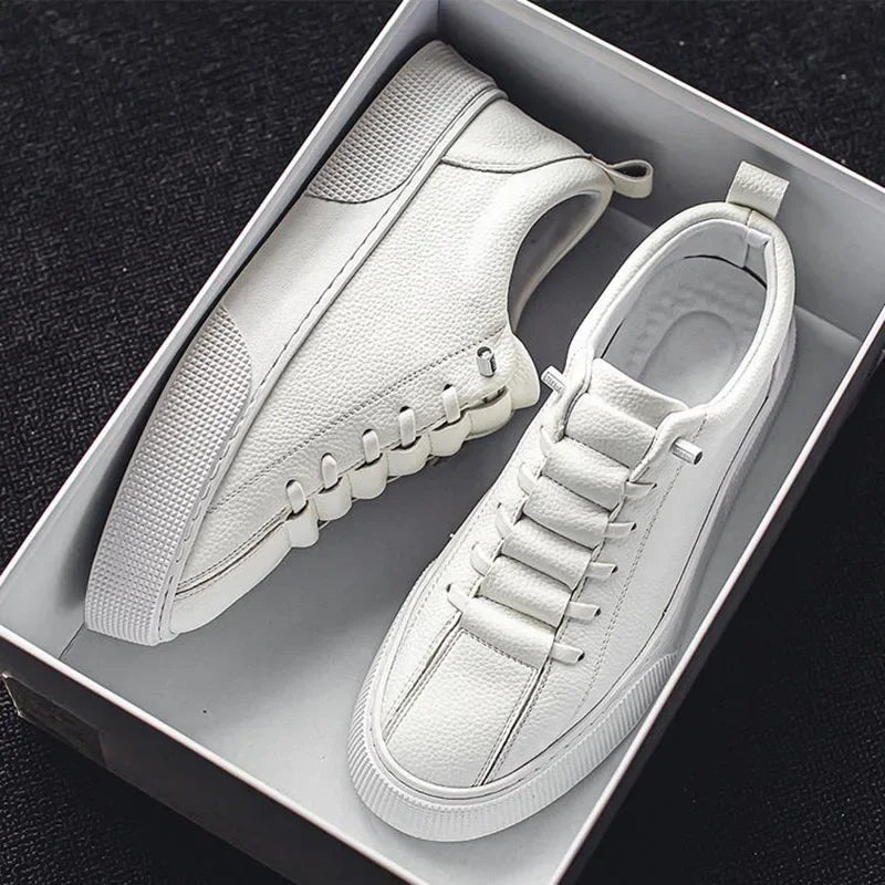 White Sneakers for Men  Fashion Casual Lace Up Round Toe Flat mens Running Sport Shoes Zapatillas Deportivas Hombre 2025