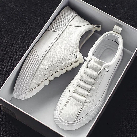 White Sneakers for Men  Fashion Casual Lace Up Round Toe Flat mens Running Sport Shoes Zapatillas Deportivas Hombre 2025