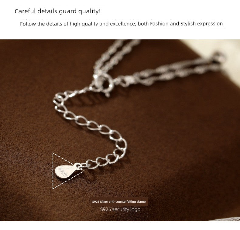 Silver Double  Lucky Beads Design Girlfriend Gifts Ornament