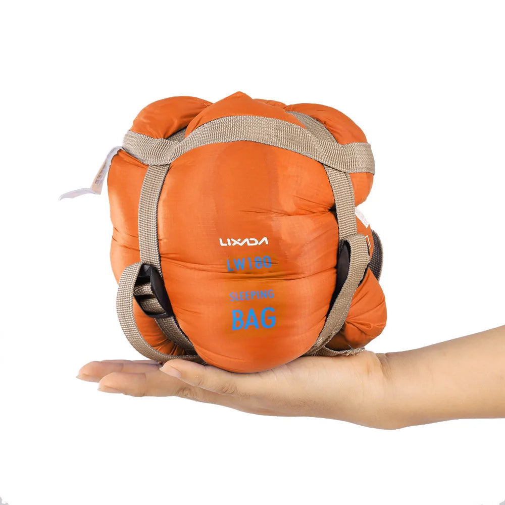 Lixada Camping Sleeping Bag 190*75cm Type Polyester Sleeping Bags Camping With Compression Bag Camping Equipment 680g