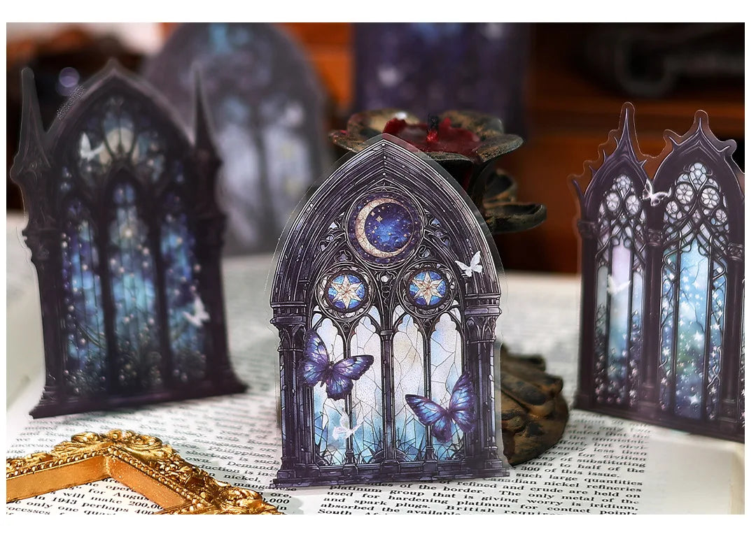 10 Pcs/pack Manor Mystery Series Decorative Sticker Retro Flowery Window Collage Scrapbooking Label Diy Diary Journal Planner