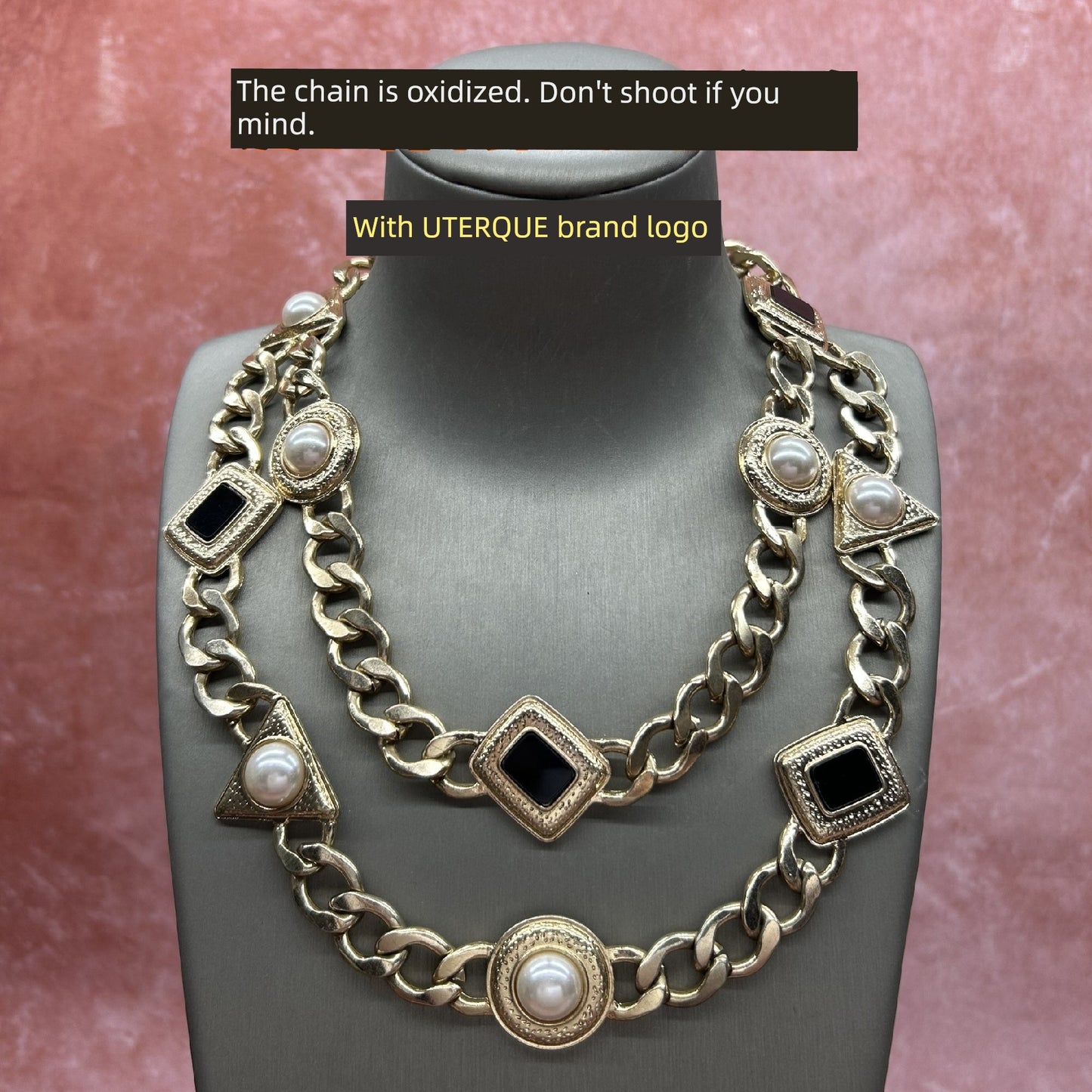[2-11] European and American Foreign Trade Brand Tail Goods Banquet Accessories High-End Czech Gem Short Multi-Layer Necklace Luxury