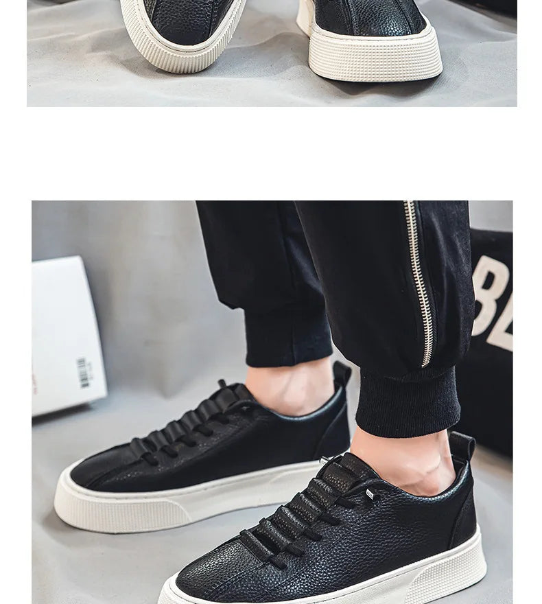 White Sneakers for Men  Fashion Casual Lace Up Round Toe Flat mens Running Sport Shoes Zapatillas Deportivas Hombre 2025