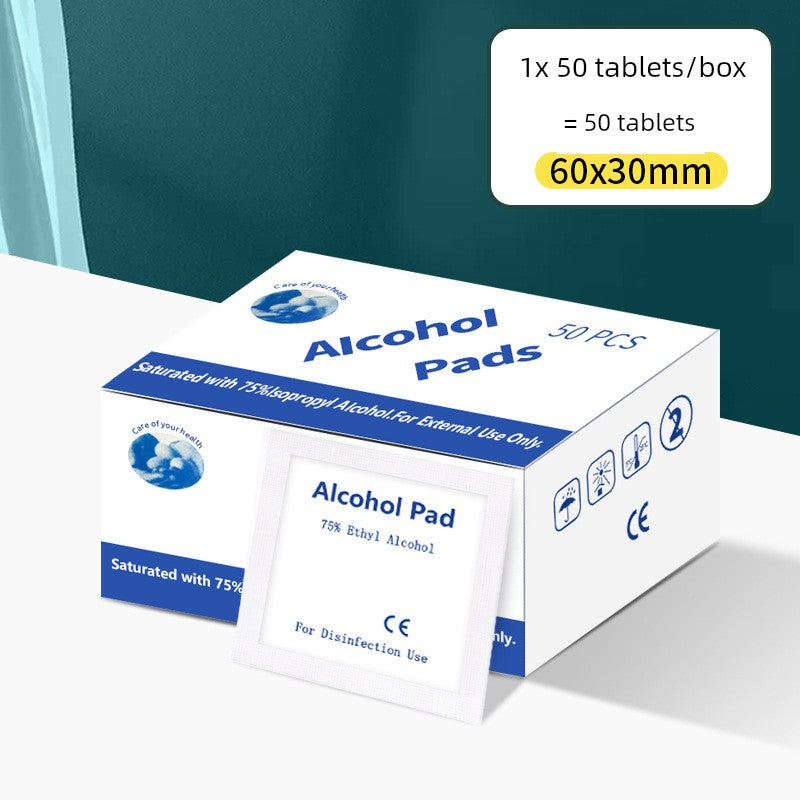 75% Concentration Disposable Alcohol Pad Large Portable Ear Studs Mobile Phone Disinfection Cotton Sheets Wipes Tableware Bowl Chopsticks Sterilization