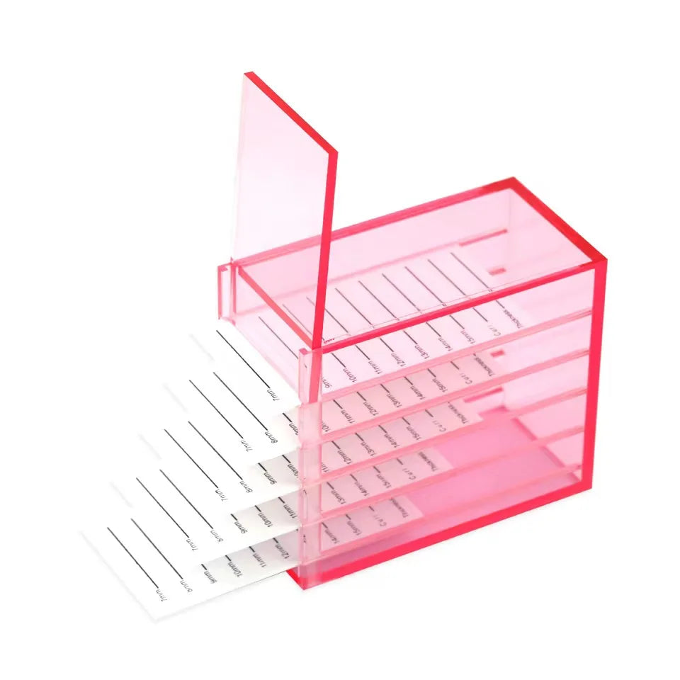 Eyelash Extensions Acrylic Lash Holder Eyelashes Pallet Storage Box Large Eye Lash Tile Dust-proof Cover Beauty Makeup Tools