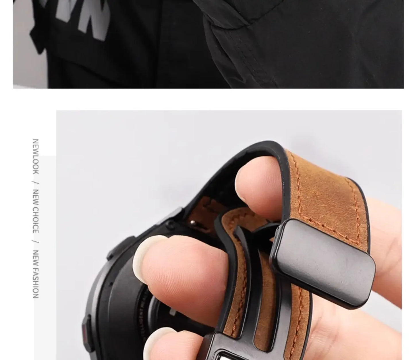 Magnetic leather watch strap, compatible with Huawei/Xiaomi/Samsung, Galaxy Watch 3 45/46mm, women's and men's 22mm watch straps