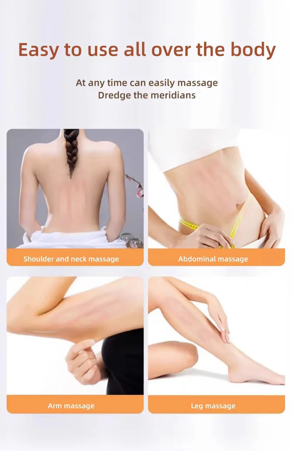 Relaxed Red Light Heated Massage Device 360 Rotating Inner Ball Muscle Relaxation Massage Roller For Whole Body Anti Cellulite