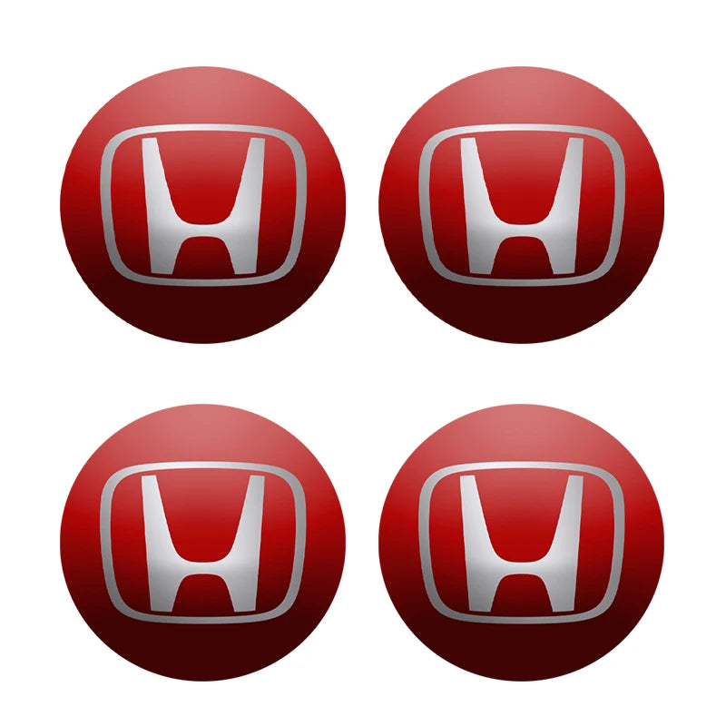 4pcs 56mm Car Wheel Center Hub Cap Stickers Styling For Honda Civic Fit Jazz Accord CRV HRV City Odyssey Passport Pilot Vezel