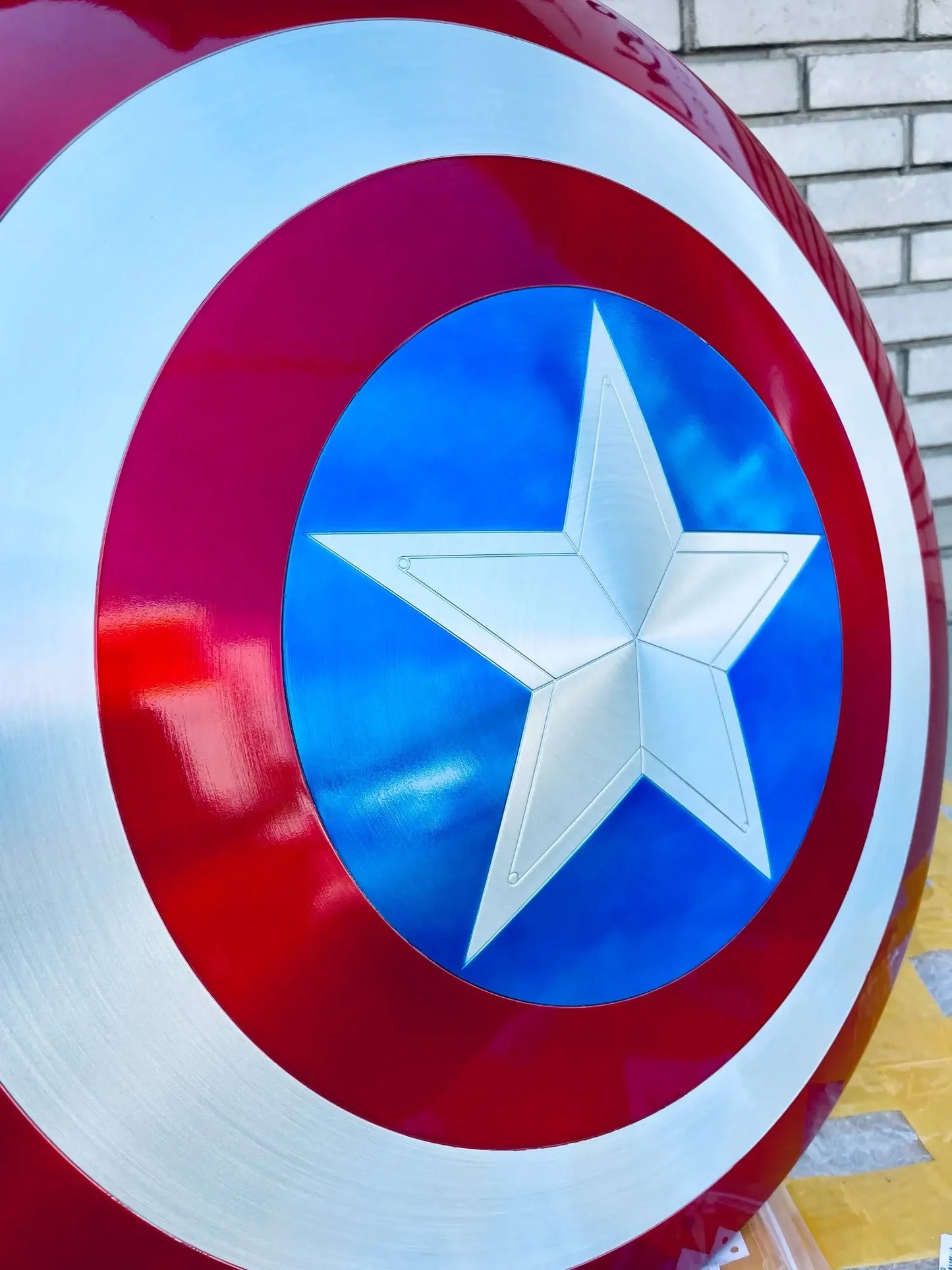 1:1 60cm Full Metal Captain America soldier character shield prop 10th Anniversary Limited Edition Cosplay costume party