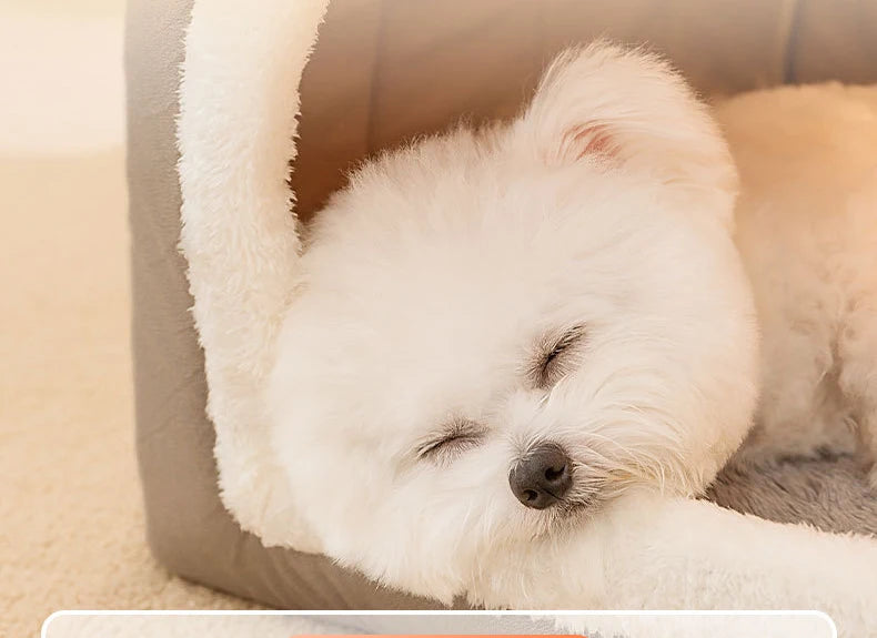 Big Dog Kennel Warm Winter Dog House Mat Detachable Washable Dogs Bed Nest Deep Sleep Tent for Medium Large Dogs House Supplies