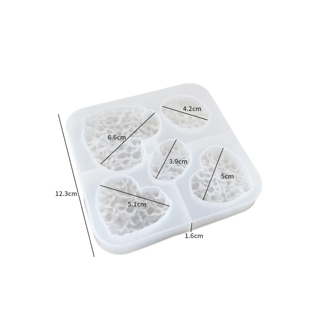 Crystal Cluster Pendant Epoxy Resin Mold DIY Ice Crystal Cave Pendant Silicone Mold