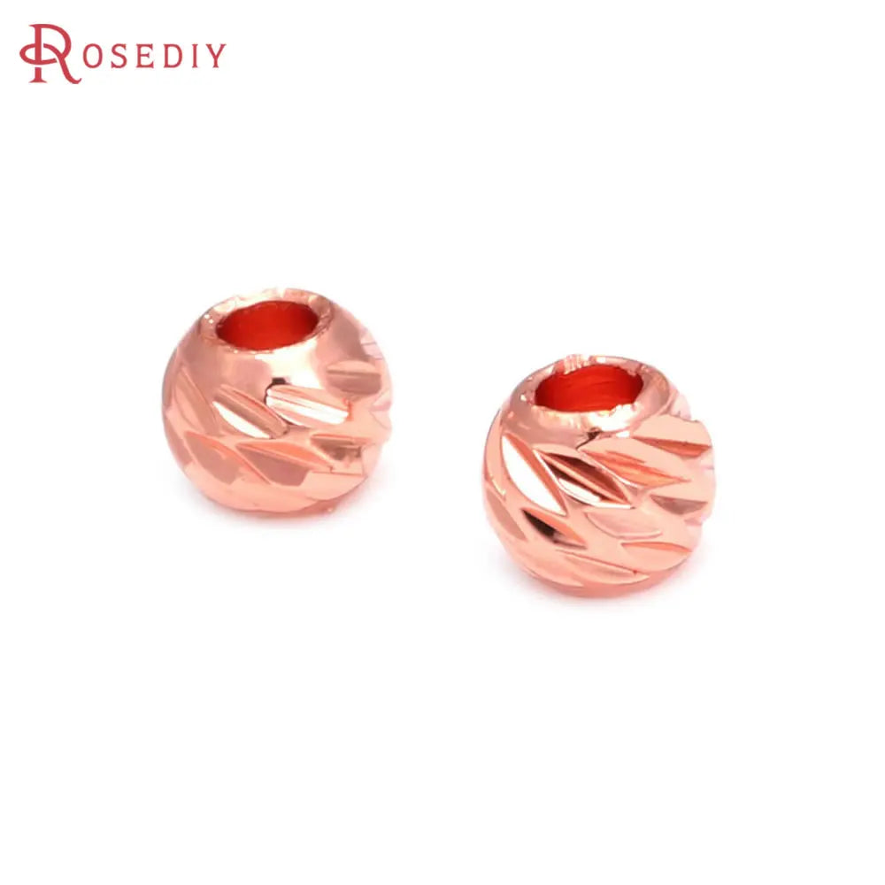 2.5MM 3MM 4MM 5MM 6MM 8MM Brass Faceted Round Ball Necklaces Bracelets Spacer Beads Jewelry Making Supplies Findings Accessories
