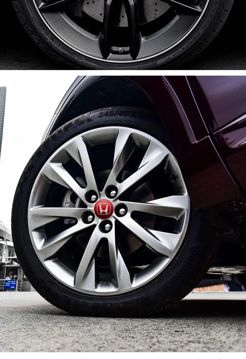 4pcs 56mm Car Wheel Center Hub Cap Stickers Styling For Honda Civic Fit Jazz Accord CRV HRV City Odyssey Passport Pilot Vezel