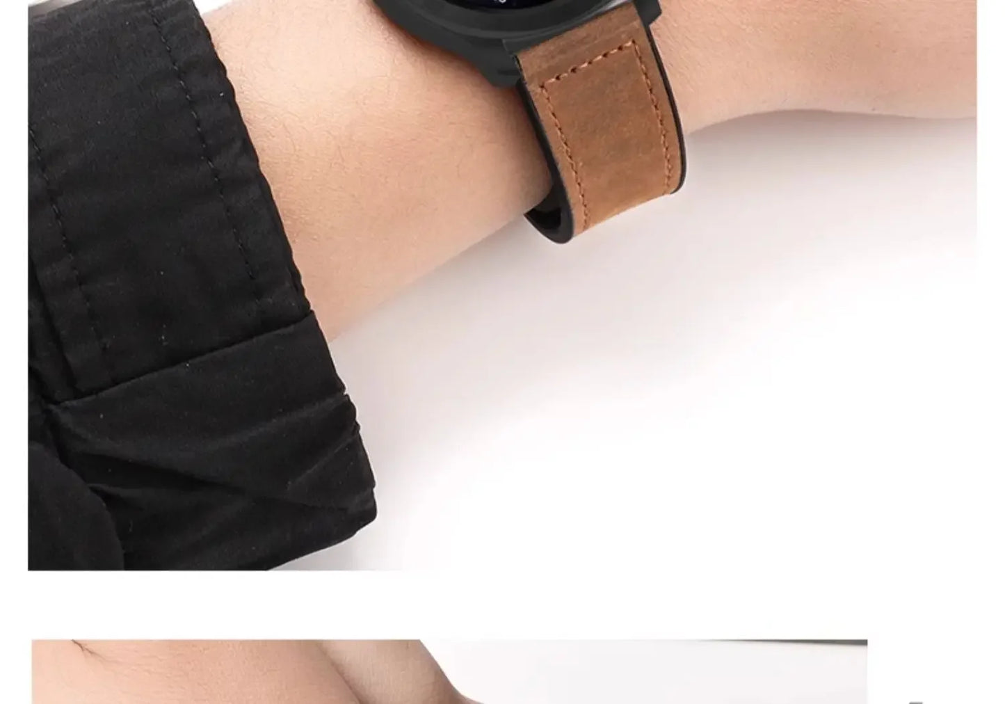 Magnetic leather watch strap, compatible with Huawei/Xiaomi/Samsung, Galaxy Watch 3 45/46mm, women's and men's 22mm watch straps