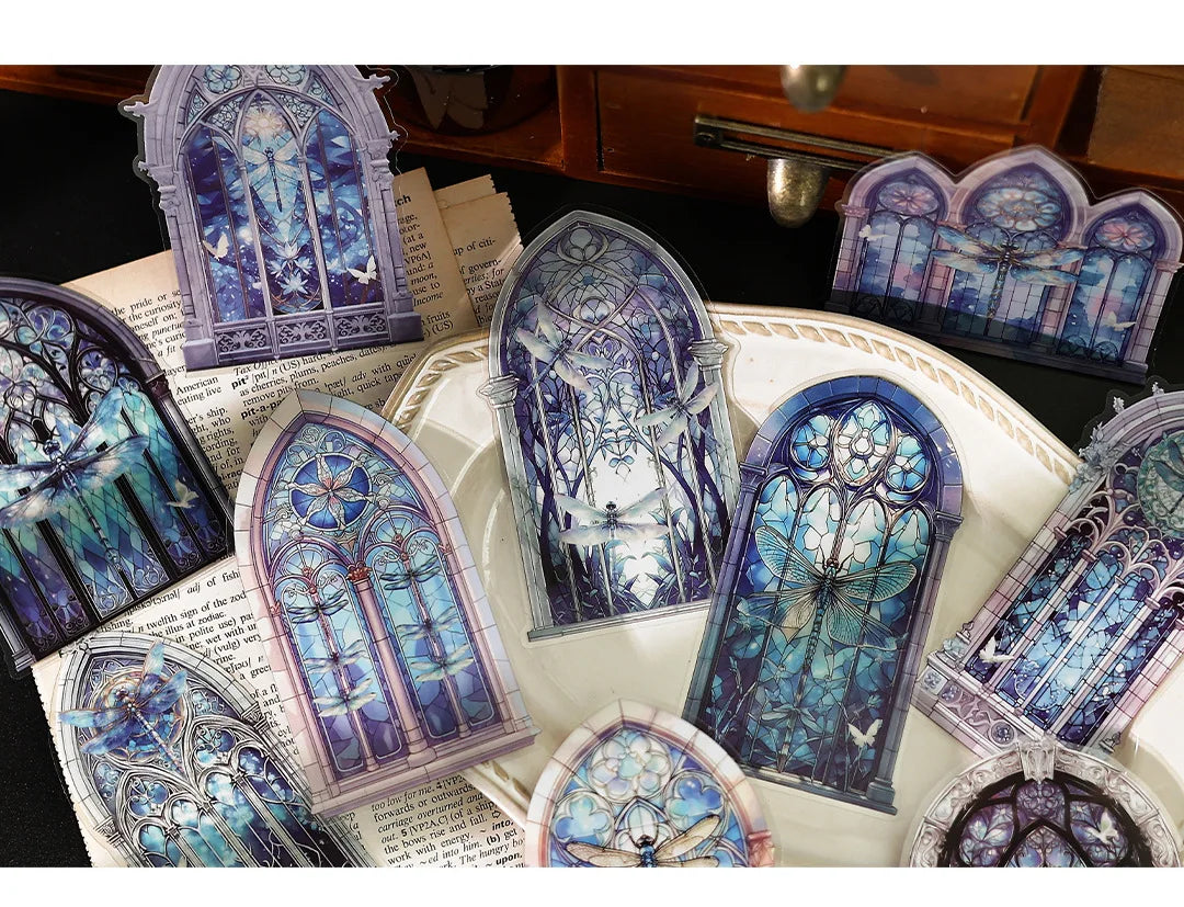 10 Pcs/pack Manor Mystery Series Decorative Sticker Retro Flowery Window Collage Scrapbooking Label Diy Diary Journal Planner