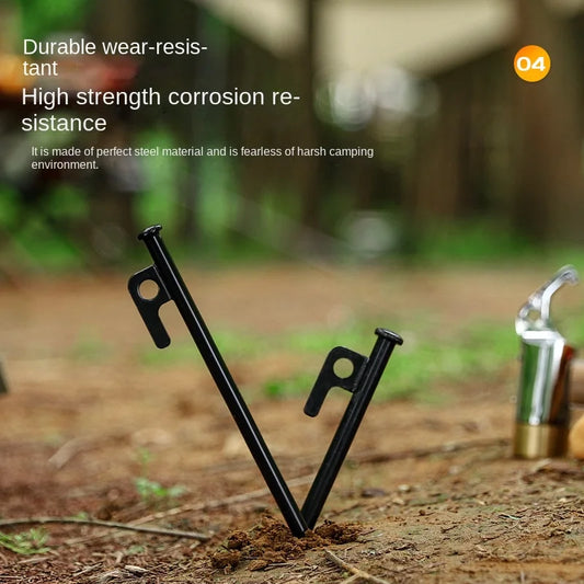 Desert Fox Outdoor Thickening and Lengthening Camping Ground Nail Awning Tent Camping with Steel Ground Nail Beach Camp Nail