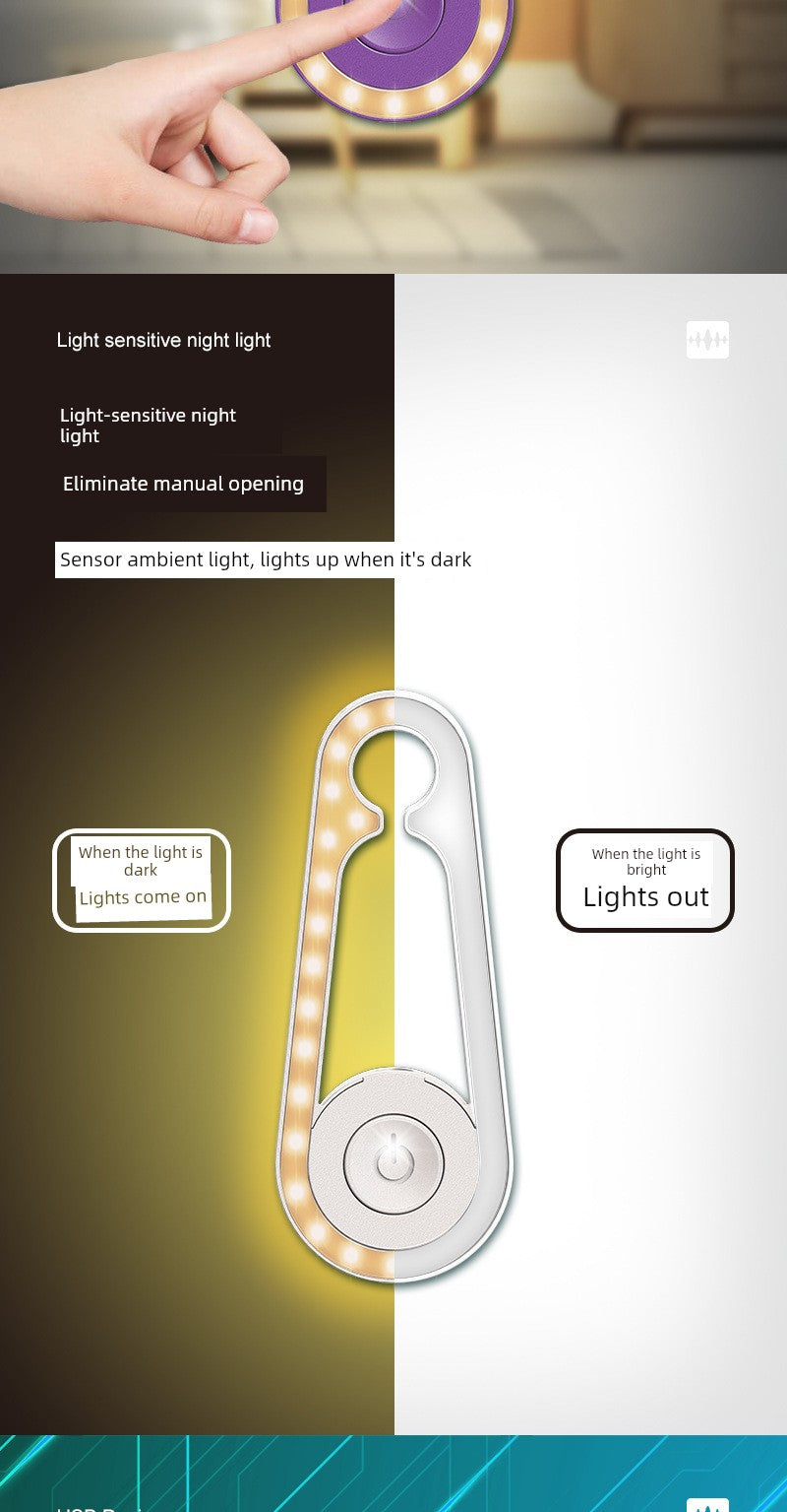 Insect Repellent Night LED Light Sound Wave Insect Repellent Light Sense Night Light Noise-Free Radiation-Free Small Household Appliances Student Kids USB