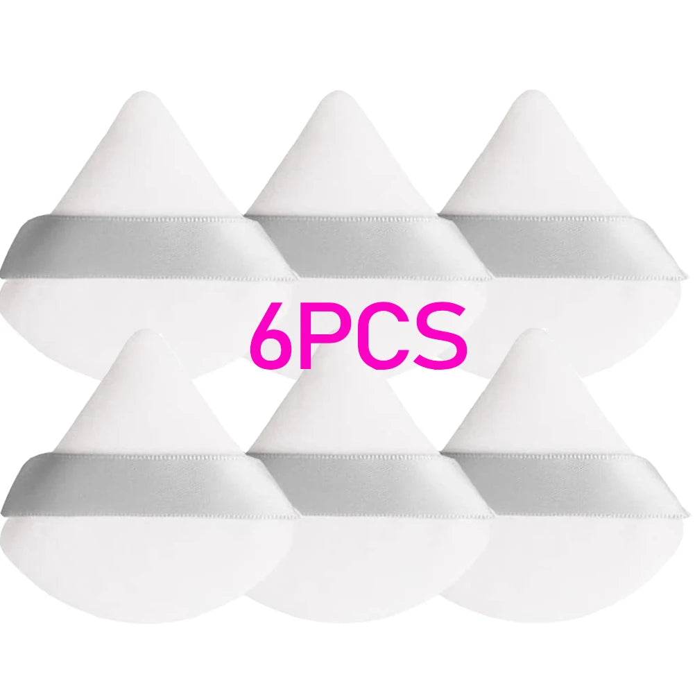 Pink Triangle Velvet Powder Puff Make Up Sponges for Face Contouring Shadow Seal Cosmetic Foundation Loose Powder Makeup Tools