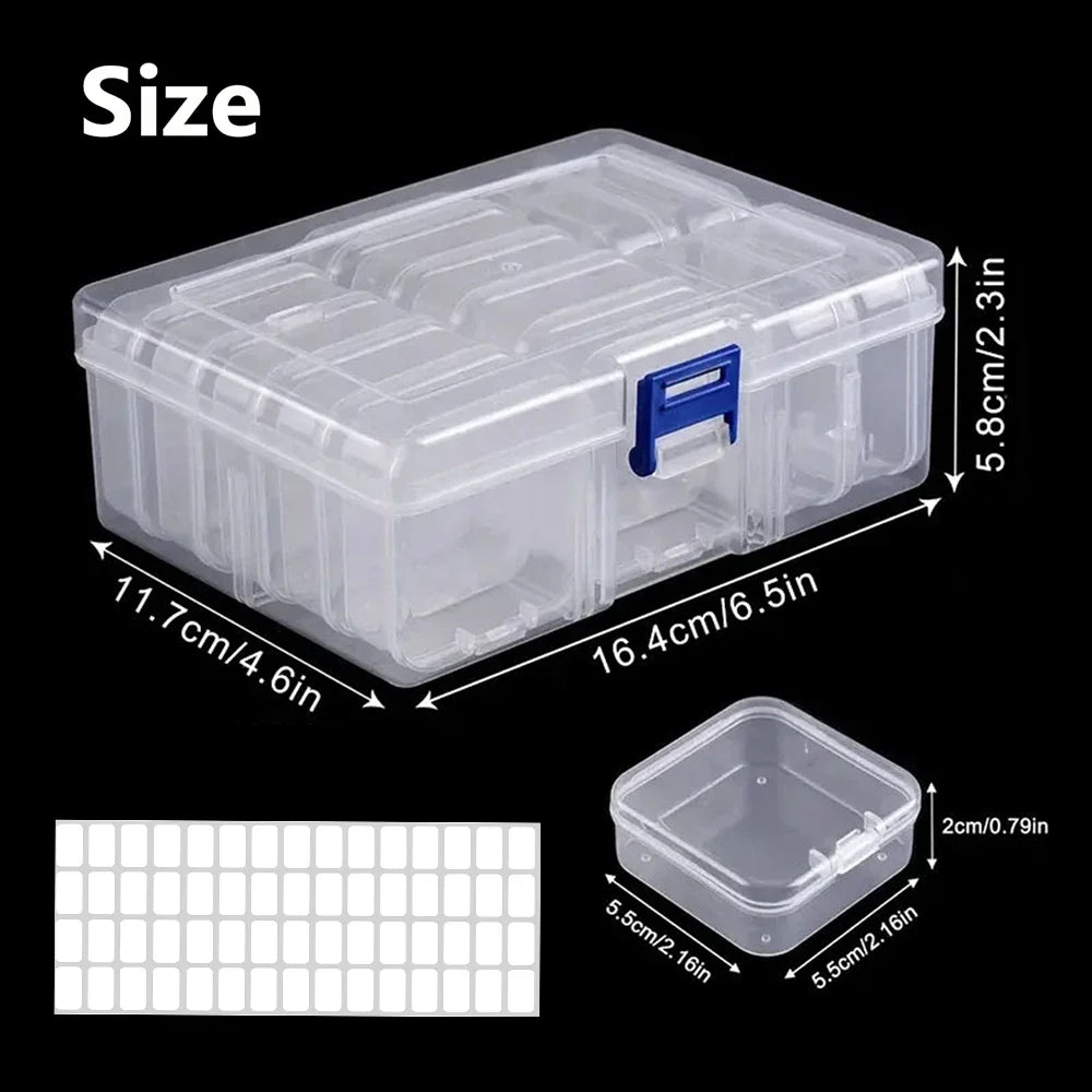 DIY Diamond Painting Embroidery Storage Box, Nail Art Jewelry Rhinestone Mosaic Storage Container Multifunctional Storage Box