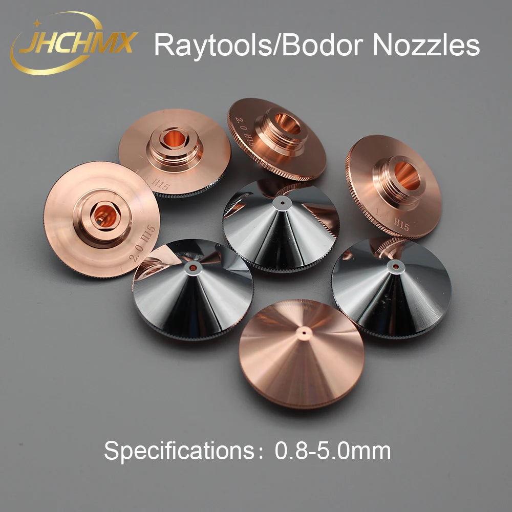 JHCHMX Fiber Laser Nozzles Single/Double Layer Dia.32 M14 0.8-5.0mm For Raytools Fiber Laser Head Bodor Glorystar Laser Machine