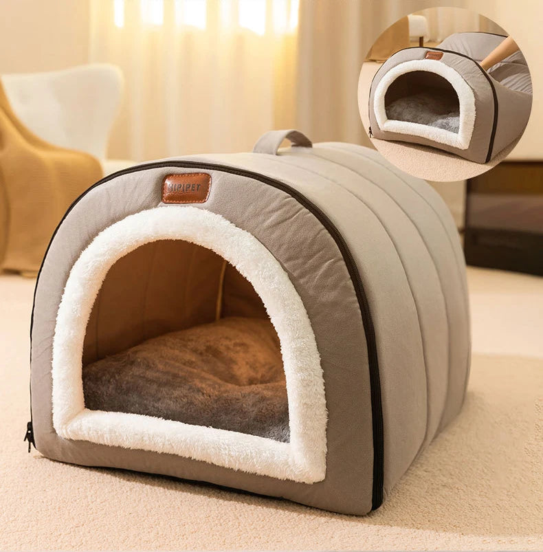 Big Dog Kennel Warm Winter Dog House Mat Detachable Washable Dogs Bed Nest Deep Sleep Tent for Medium Large Dogs House Supplies
