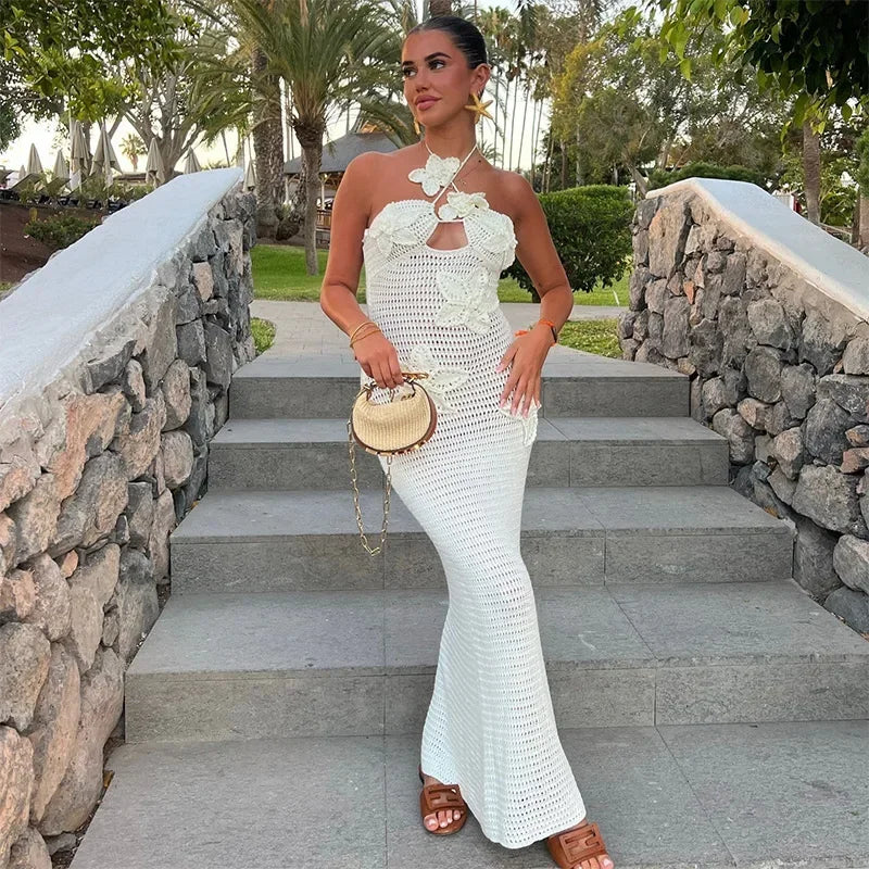 vacation halter summer dress 2025