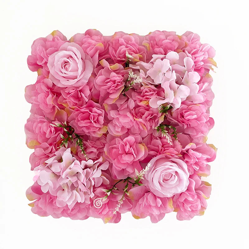 Artificial Rose Flower Wall Panels with Hydrangea Peony for Baby Shower Background Home Party Activities Or Wedding Decoration