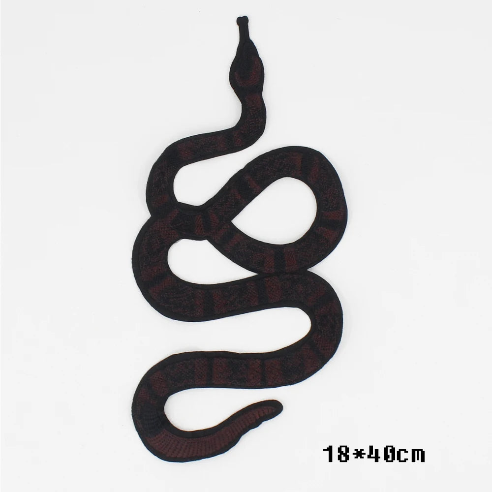 2pieces  Snake Patches for Clothing Sew on Jacket Embroidery Applique