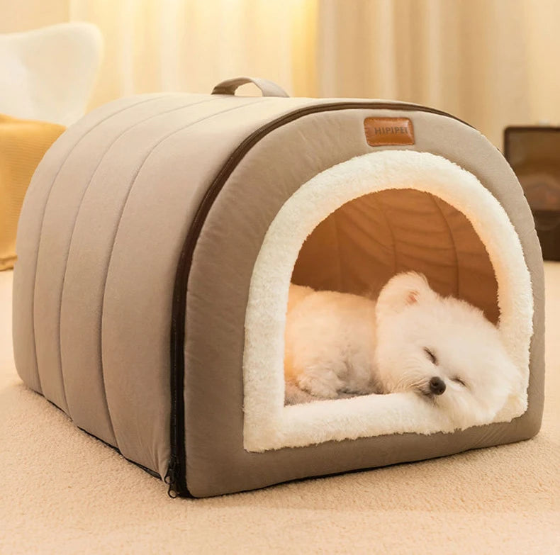 Big Dog Kennel Warm Winter Dog House Mat Detachable Washable Dogs Bed Nest Deep Sleep Tent for Medium Large Dogs House Supplies