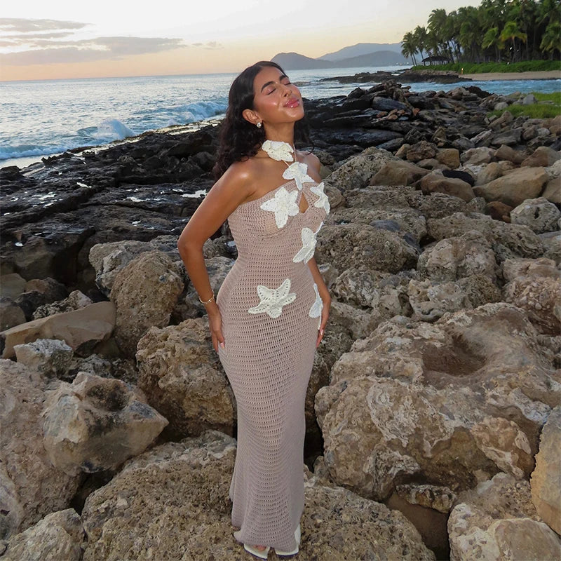 vacation halter summer dress 2025