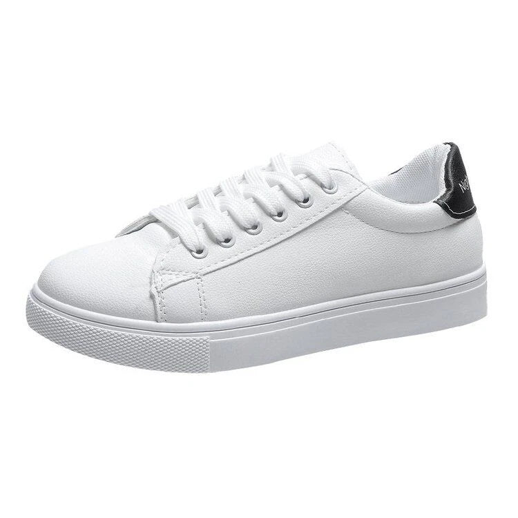 Women Sneakers Fashion Breathble Vulcanized Shoes Pu Leather Platform Shoes White Lace Up Casual Shoes Zapatos Mujer