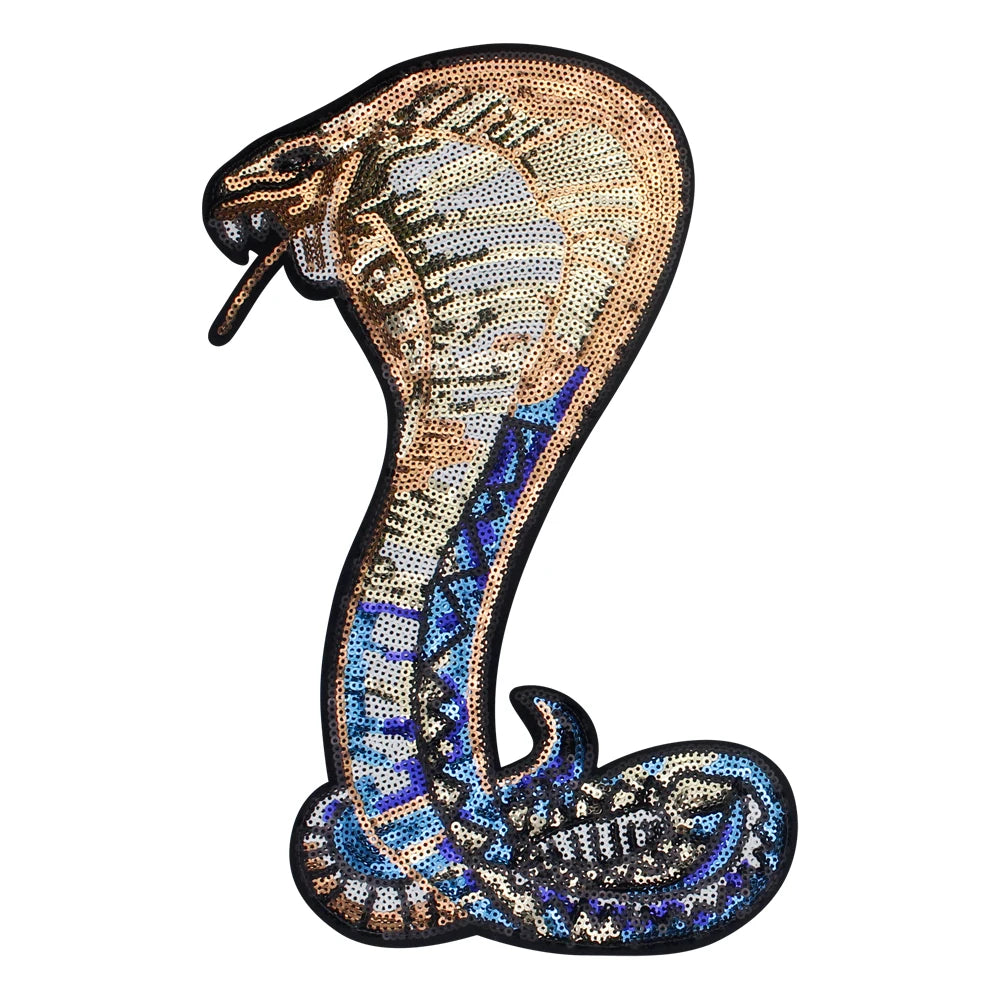 2pieces  Snake Patches for Clothing Sew on Jacket Embroidery Applique