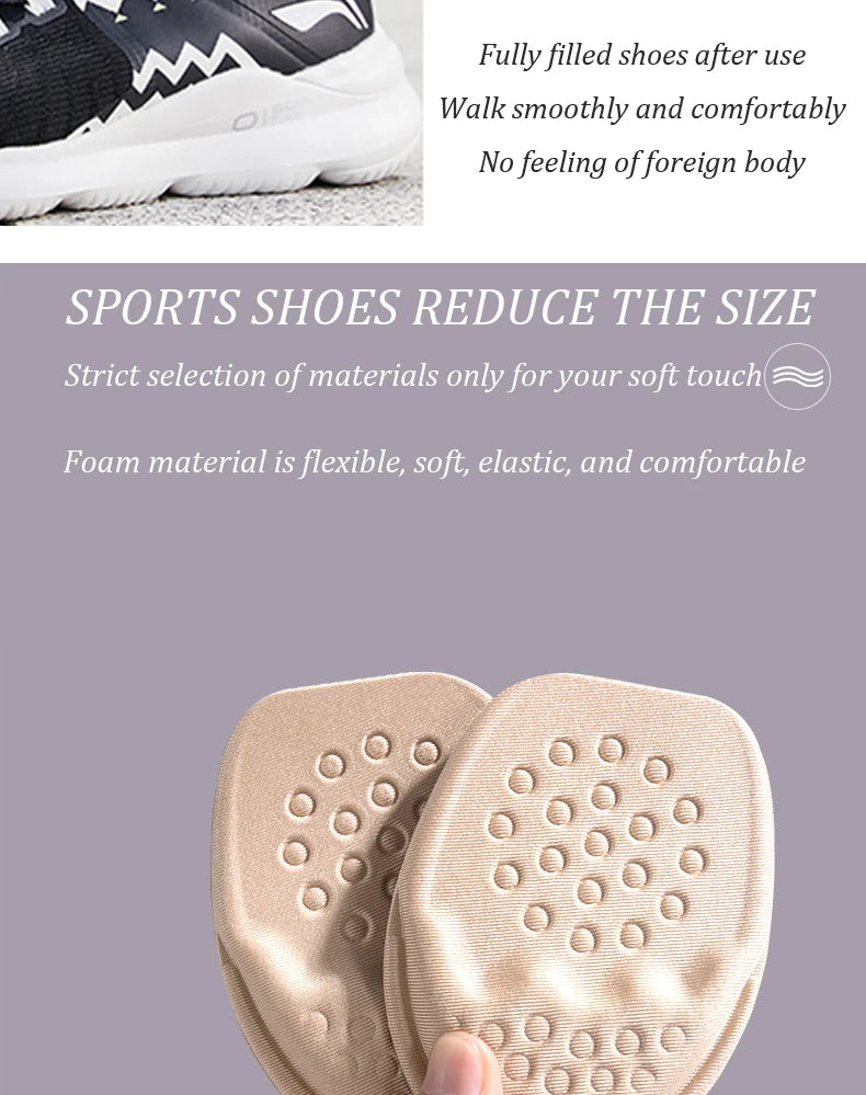 Half Insoles for Shoes Inserts Forefoot Insert Non-slip Sole Cushion Reduce Shoe Size Filler High Heels Pain Relief Shoe Pads