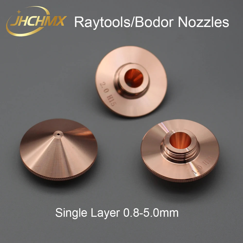 JHCHMX Fiber Laser Nozzles Single/Double Layer Dia.32 M14 0.8-5.0mm For Raytools Fiber Laser Head Bodor Glorystar Laser Machine