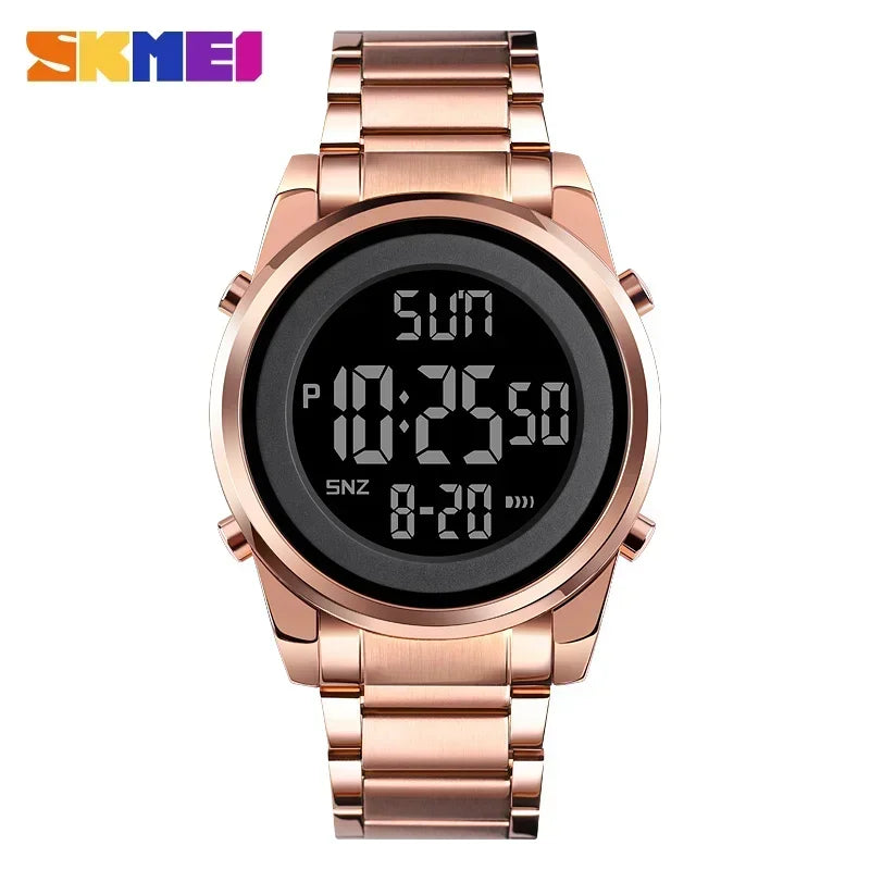 SKMEI 1611 Chrono Count Down Alarm Hour For Mens reloj hombre Digital 2 Time Mens Watches Fashion LED Men Digital Wristwatch