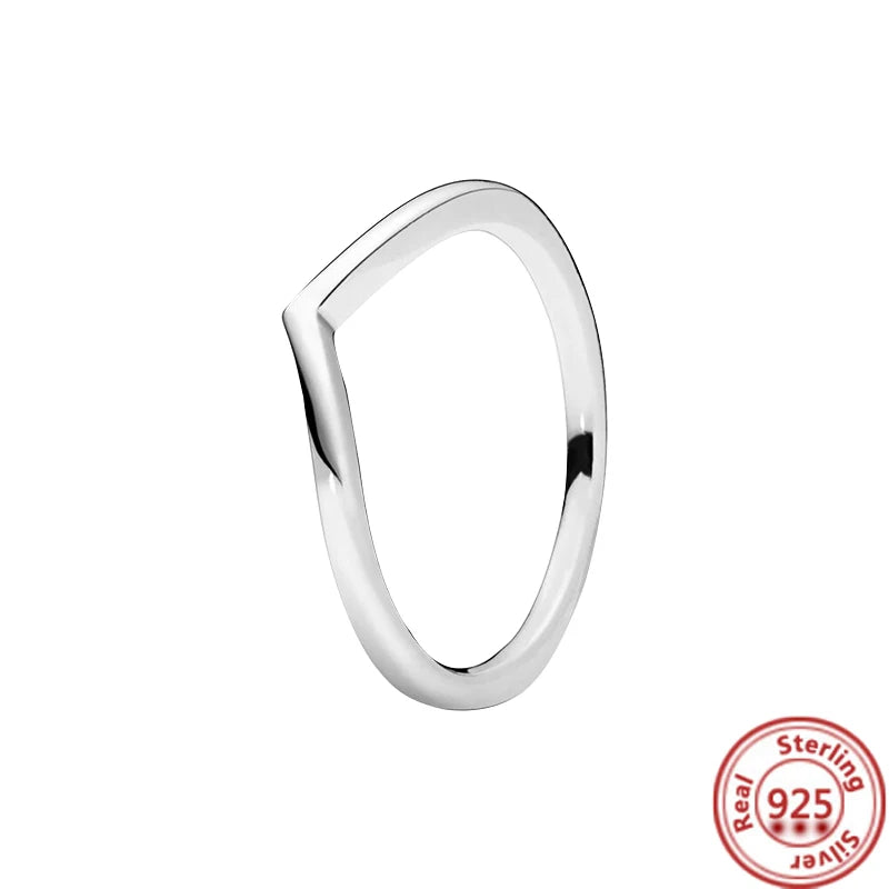 New 925 Sterling Silver Organically Shaped Stacking Pearls Hearts Stars Moon Sun Day Night Sparkling Pantaro Rings Women Jewelry