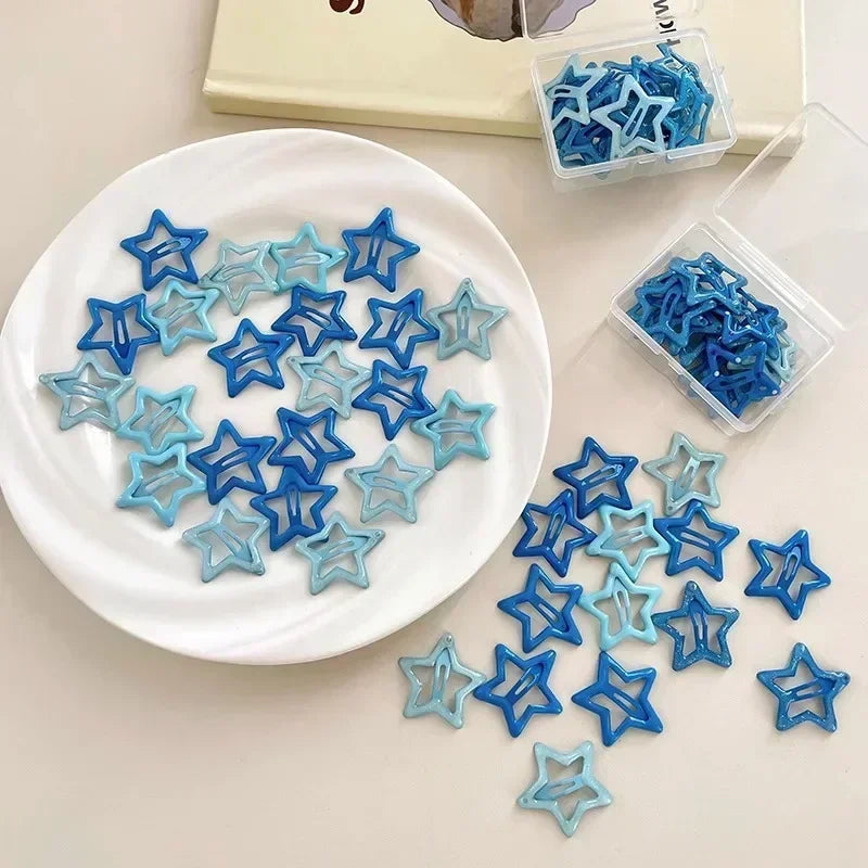 Y2K Star Hairpins Girls Versatile Coloful Sweet Cool Hairclip Women Cute Bright BB Clips Multicolored Headwear Hair Accessories