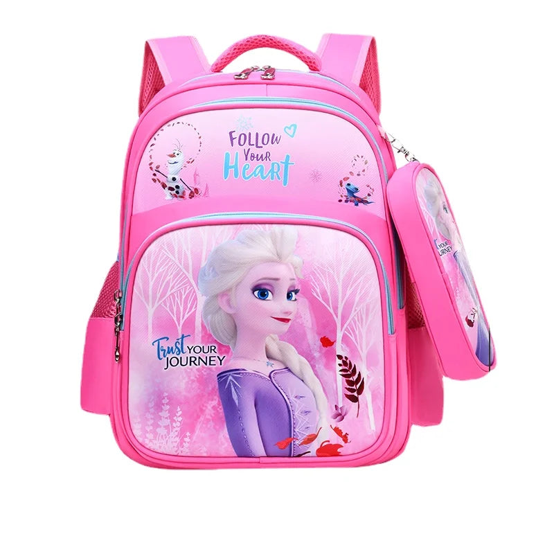 Disney  New Frozen Elsa Anna Cartoon Schoolbag Girls Backpack Children Primary School Schoolbag Children Backpack Schoolbag