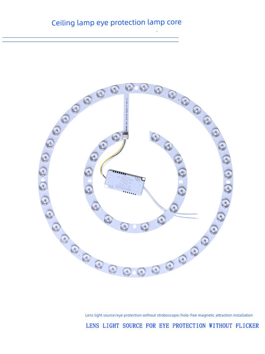 Ceiling Lamp LED Light Wick Replacement Refill Lamp Beads the Lamp Disc Lens Living Room Variable Light with Three Colors Light Bar Ceiling Fan Lights Light Source
