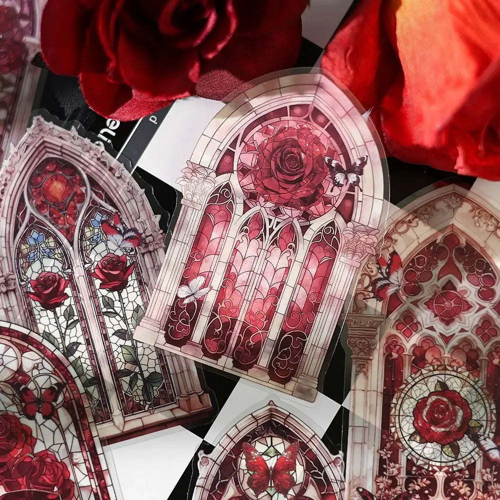 10 Pcs/pack Manor Mystery Series Decorative Sticker Retro Flowery Window Collage Scrapbooking Label Diy Diary Journal Planner