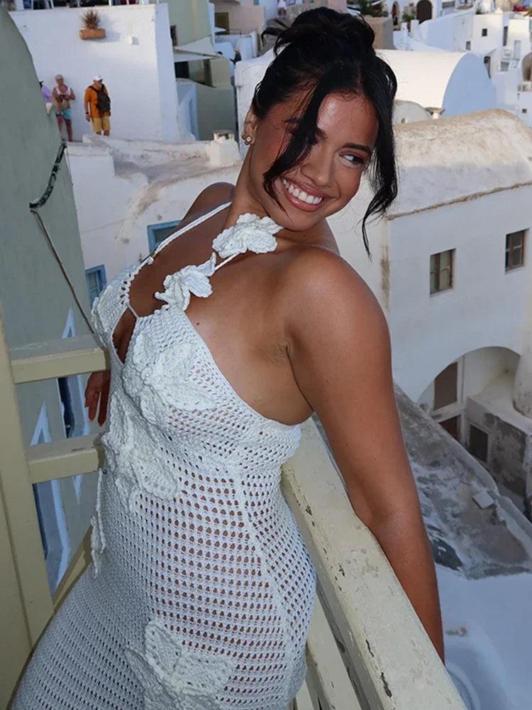 vacation halter summer dress 2025