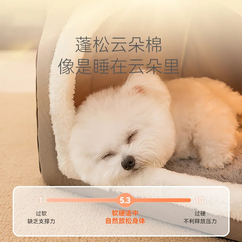 Big Dog Kennel Warm Winter Dog House Mat Detachable Washable Dogs Bed Nest Deep Sleep Tent for Medium Large Dogs House Supplies