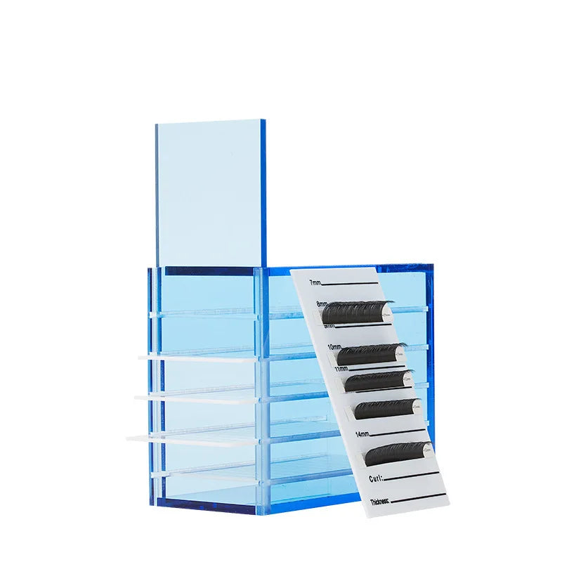 Eyelash Extensions Acrylic Lash Holder Eyelashes Pallet Storage Box Large Eye Lash Tile Dust-proof Cover Beauty Makeup Tools