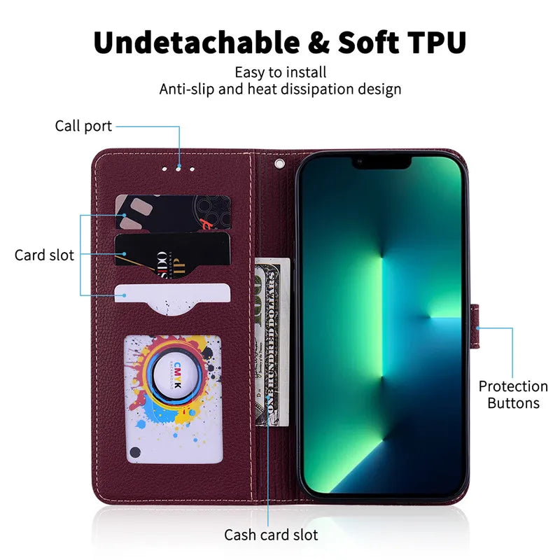 A55 5G Case For Coque Samsung Galaxy A55 Case A556B A556E Leather Wallet Flip Case For Samsung Galaxy A55 5G Phone Case Fundas