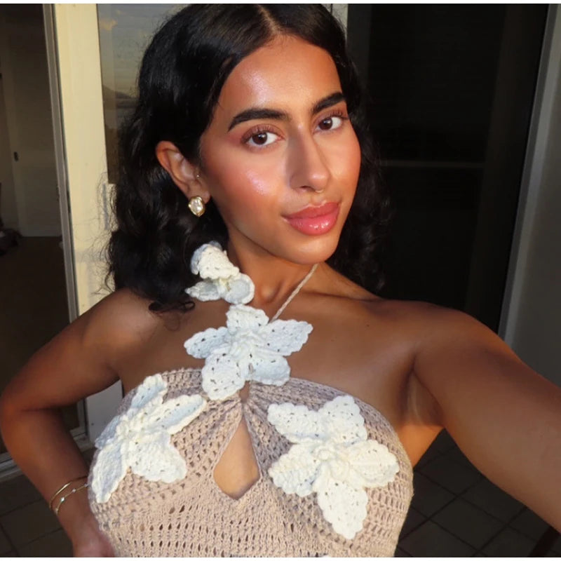 vacation halter summer dress 2025