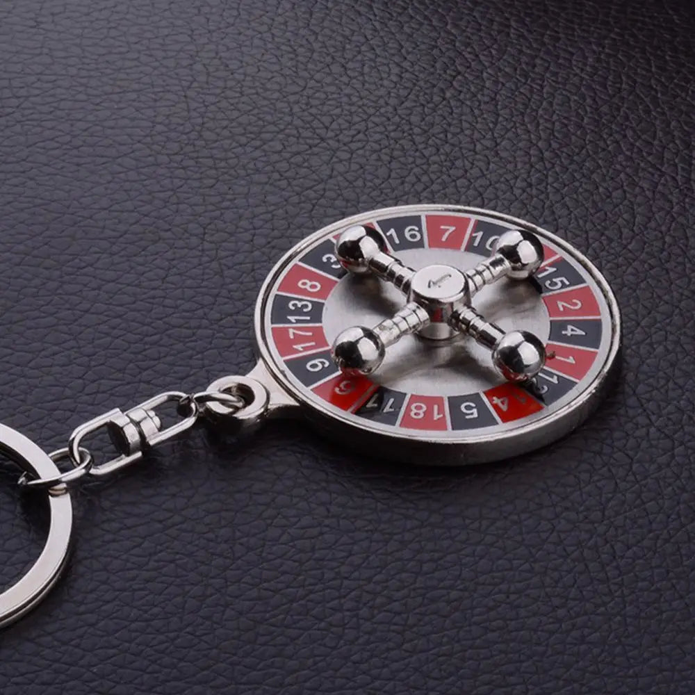 Russian Roulette High Quality New Gift Compass Toy Key Ring Key Chain