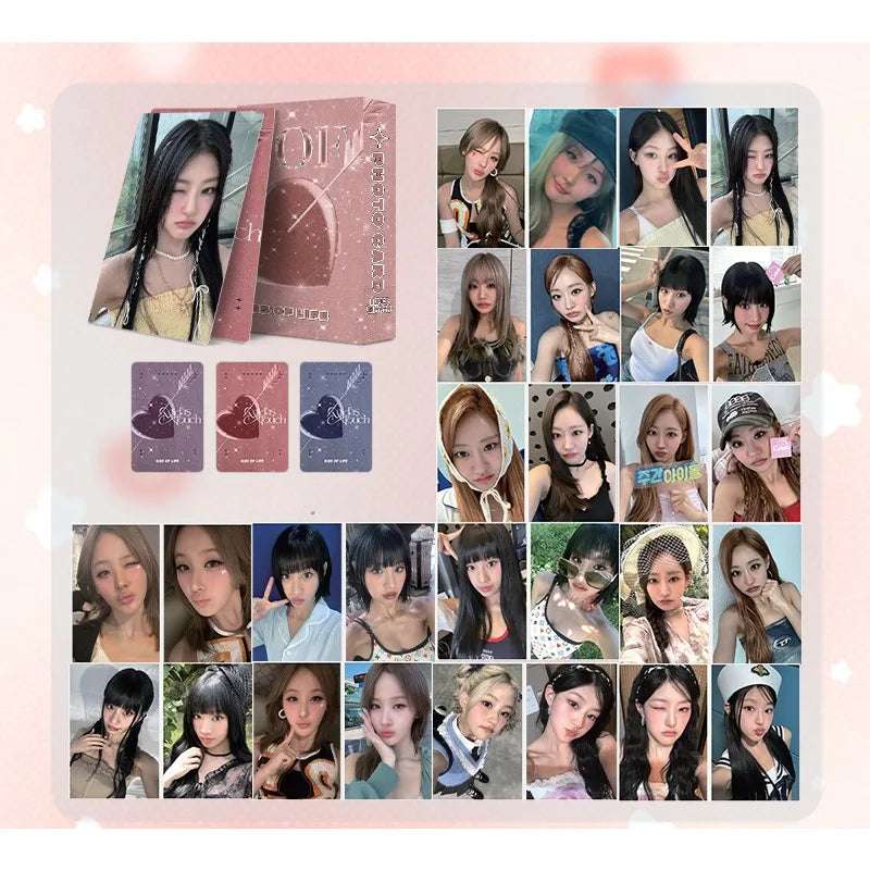 50pcs KPOP KISS OF LIFE Laser Photo Cards Julie Natty Belle LOMO Postcard Special Card Star Surrounding Fans Collection Gift