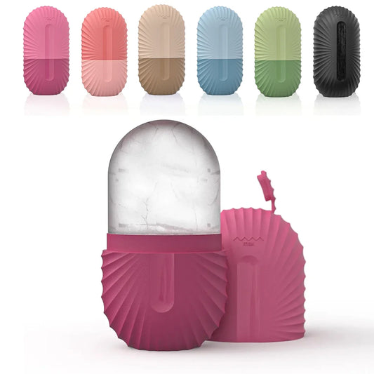 Ice Face Roller Ice Cube Beauty Massage Silicone Ice Mold For Eye Puffiness Ice Facial Roller Shrink Pores