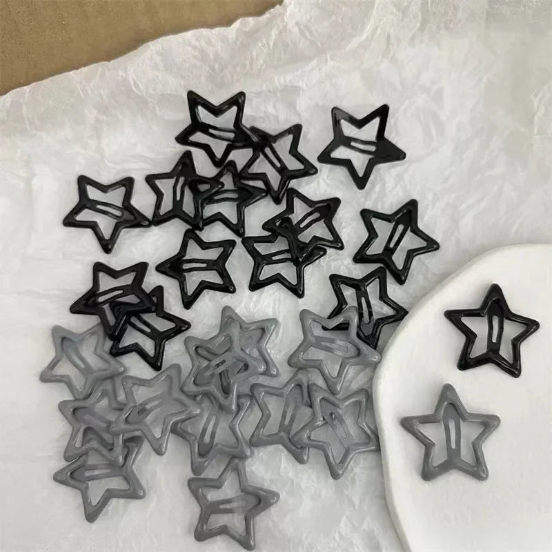 Y2K Star Hairpins Girls Versatile Coloful Sweet Cool Hairclip Women Cute Bright BB Clips Multicolored Headwear Hair Accessories