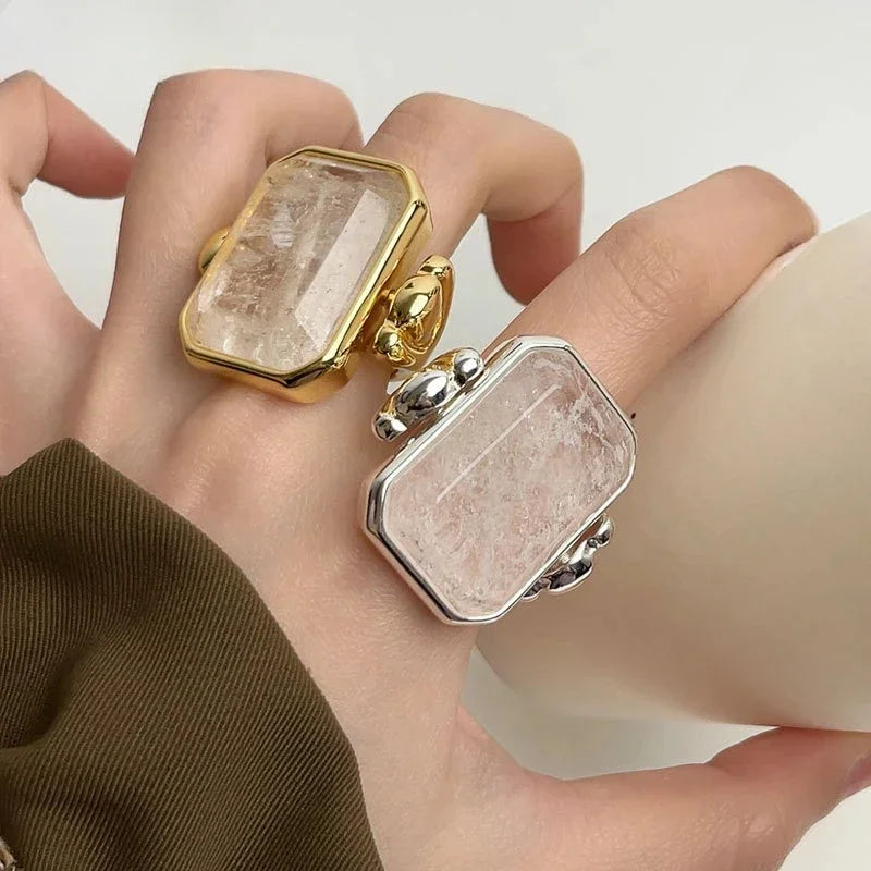 Bilandi Fashion Jewelry Modern Temperament Big Geometry Square Rings For Women Party Gifts Finger Accessories Dropshipping